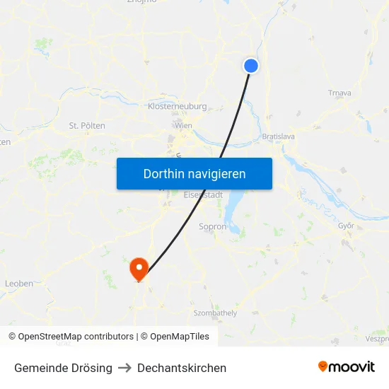Gemeinde Drösing to Dechantskirchen map