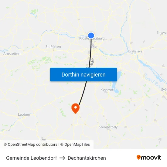 Gemeinde Leobendorf to Dechantskirchen map