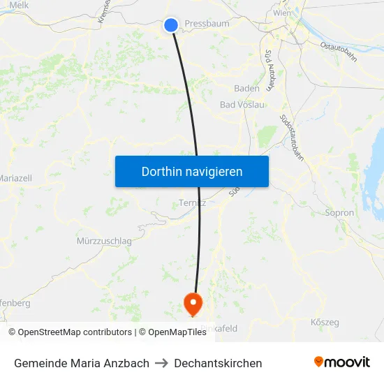 Gemeinde Maria Anzbach to Dechantskirchen map