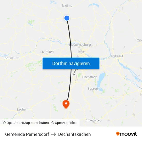 Gemeinde Pernersdorf to Dechantskirchen map