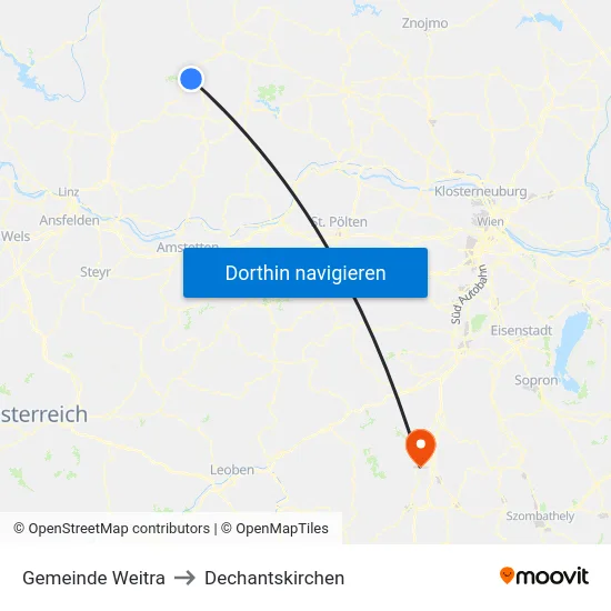 Gemeinde Weitra to Dechantskirchen map