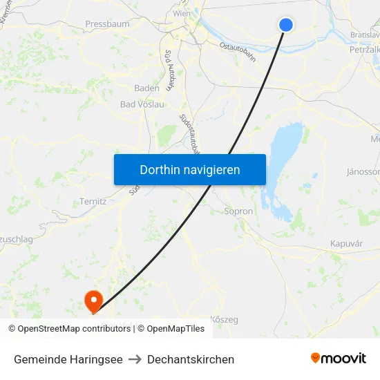 Gemeinde Haringsee to Dechantskirchen map