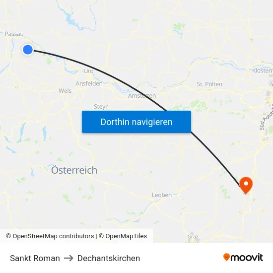 Sankt Roman to Dechantskirchen map