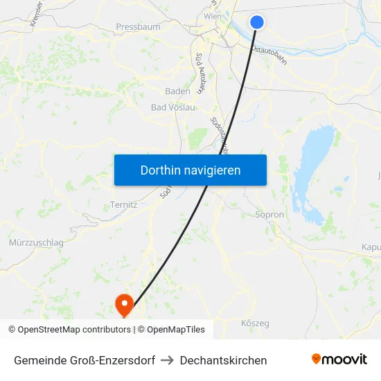 Gemeinde Groß-Enzersdorf to Dechantskirchen map