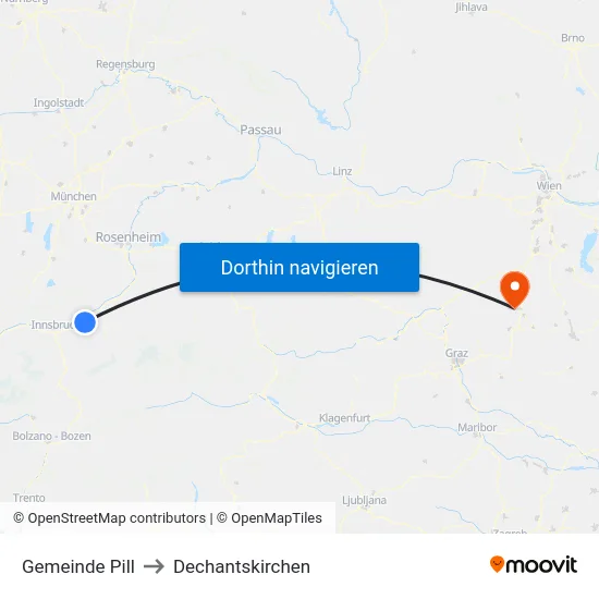 Gemeinde Pill to Dechantskirchen map