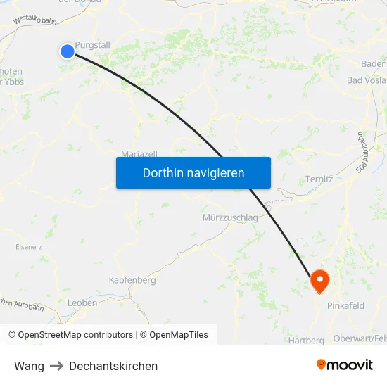 Wang to Dechantskirchen map