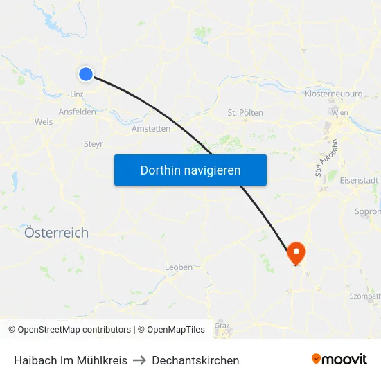 Haibach Im Mühlkreis to Dechantskirchen map