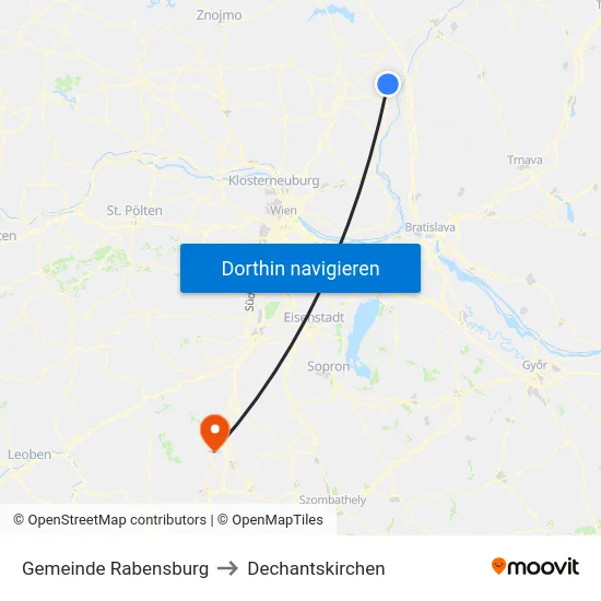 Gemeinde Rabensburg to Dechantskirchen map