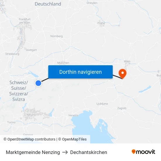 Marktgemeinde Nenzing to Dechantskirchen map