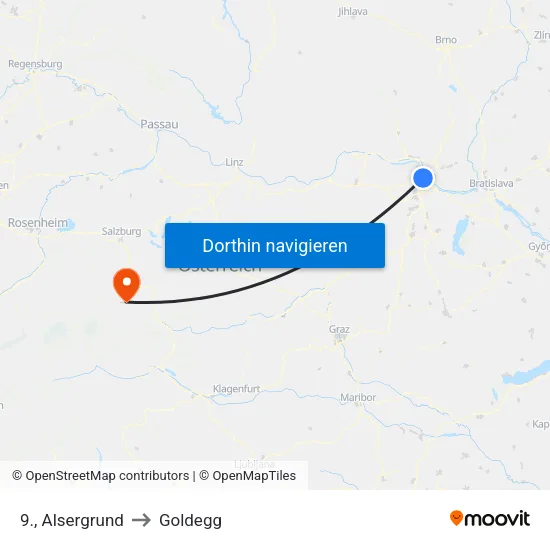 9., Alsergrund to Goldegg map
