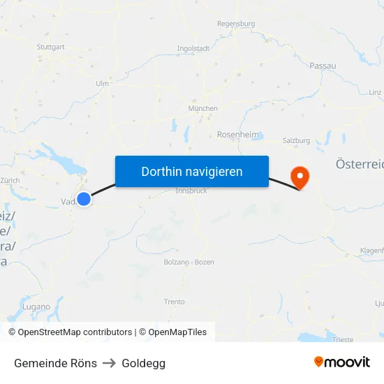 Gemeinde Röns to Goldegg map
