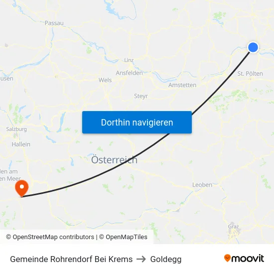 Gemeinde Rohrendorf Bei Krems to Goldegg map