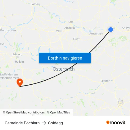 Gemeinde Pöchlarn to Goldegg map
