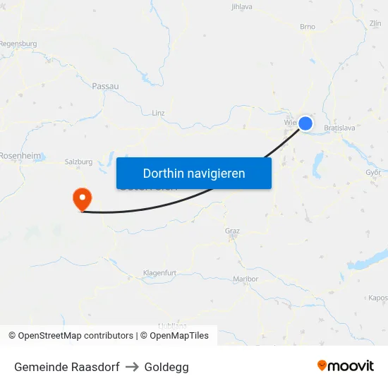 Gemeinde Raasdorf to Goldegg map