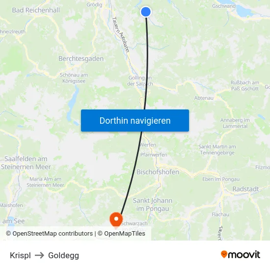 Krispl to Goldegg map