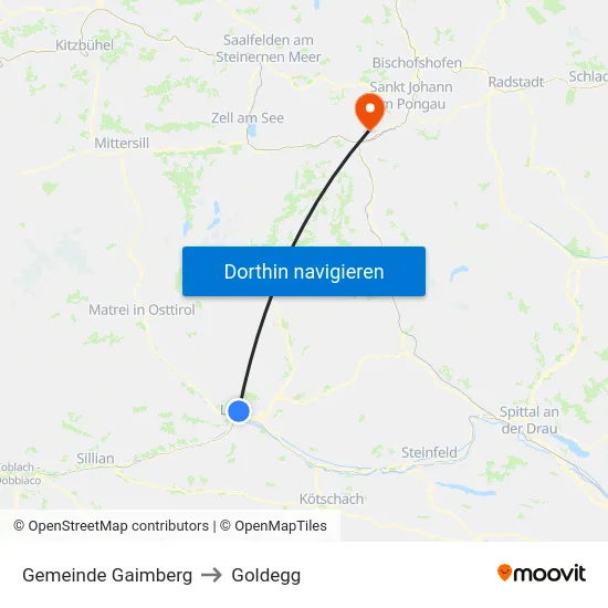 Gemeinde Gaimberg to Goldegg map