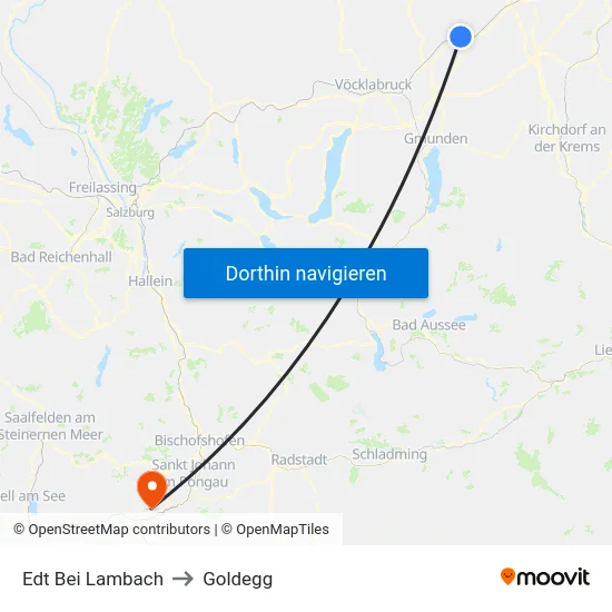 Edt Bei Lambach to Goldegg map