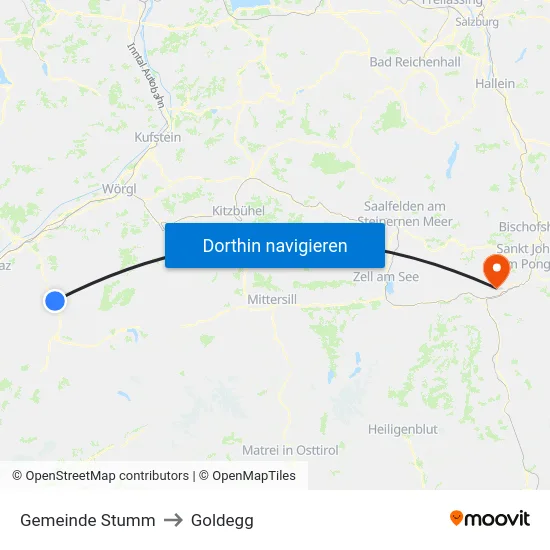 Gemeinde Stumm to Goldegg map