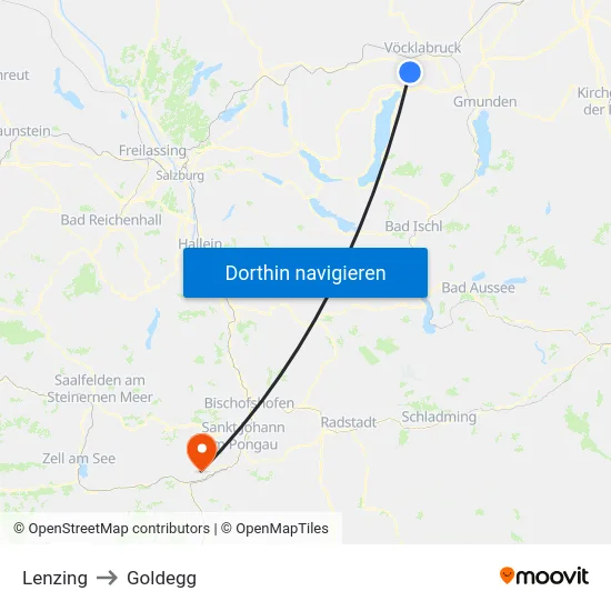 Lenzing to Goldegg map