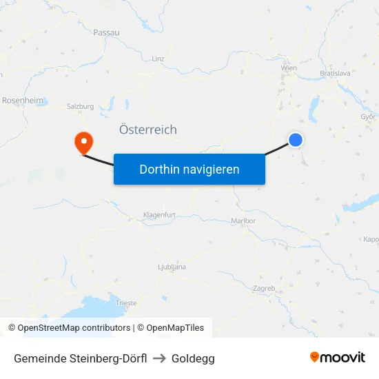 Gemeinde Steinberg-Dörfl to Goldegg map