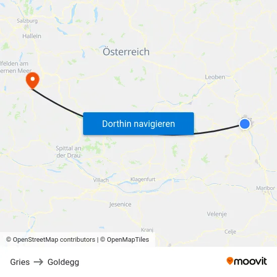 Gries to Goldegg map