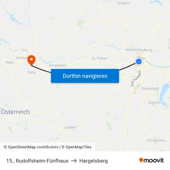15., Rudolfsheim-Fünfhaus to Hargelsberg map