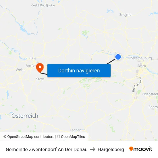 Gemeinde Zwentendorf An Der Donau to Hargelsberg map