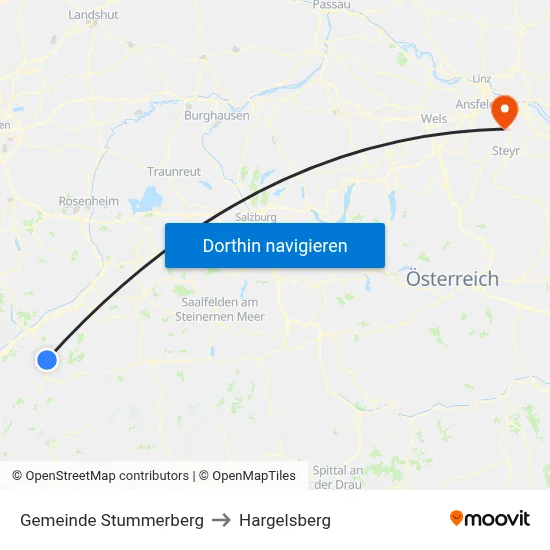 Gemeinde Stummerberg to Hargelsberg map