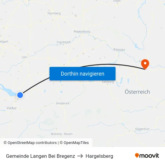 Gemeinde Langen Bei Bregenz to Hargelsberg map