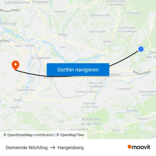 Gemeinde Nöchling to Hargelsberg map
