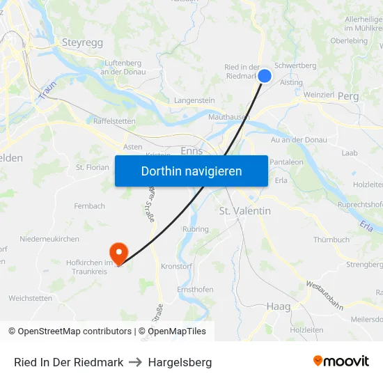 Ried In Der Riedmark to Hargelsberg map