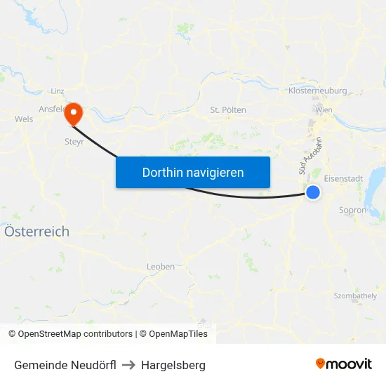 Gemeinde Neudörfl to Hargelsberg map