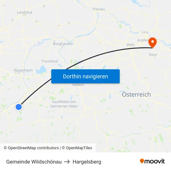 Gemeinde Wildschönau to Hargelsberg map