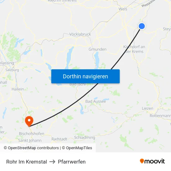 Rohr Im Kremstal to Pfarrwerfen map