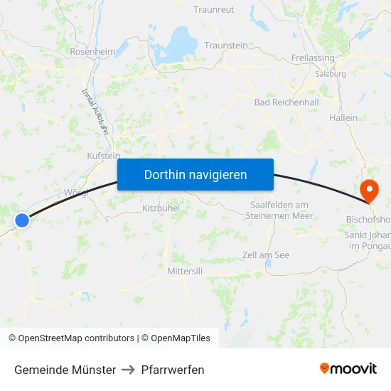Gemeinde Münster to Pfarrwerfen map