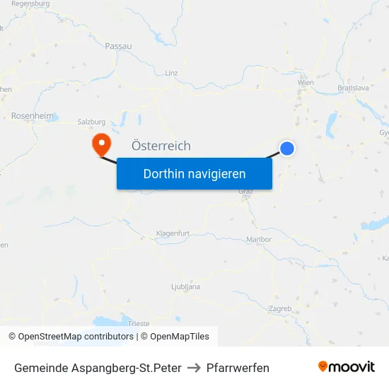 Gemeinde Aspangberg-St.Peter to Pfarrwerfen map