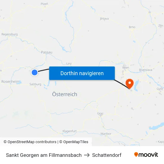 Sankt Georgen am Fillmannsbach to Schattendorf map