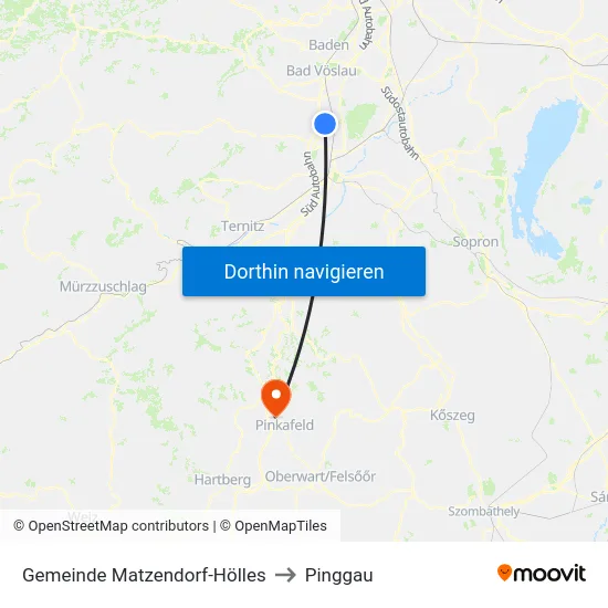 Gemeinde Matzendorf-Hölles to Pinggau map