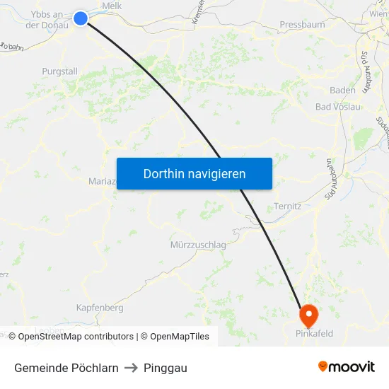 Gemeinde Pöchlarn to Pinggau map