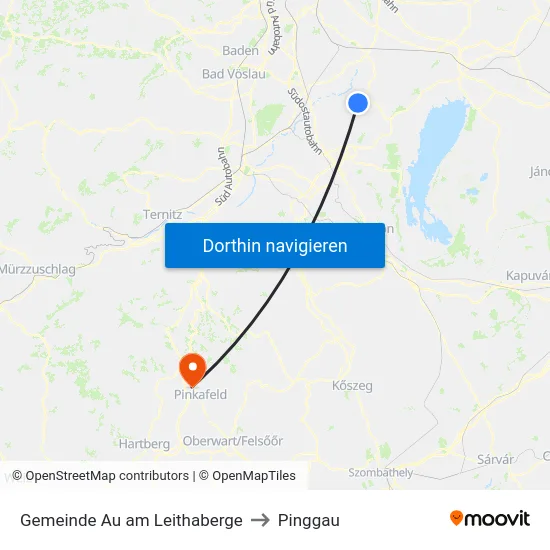 Gemeinde Au am Leithaberge to Pinggau map