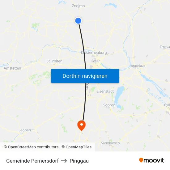 Gemeinde Pernersdorf to Pinggau map