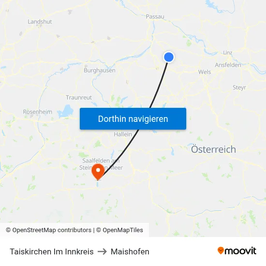 Taiskirchen Im Innkreis to Maishofen map