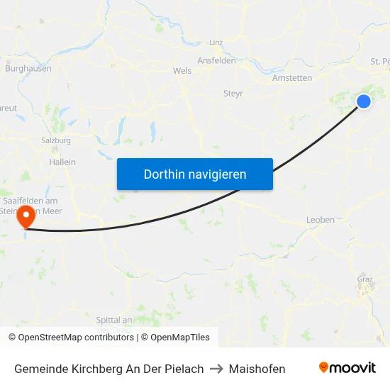 Gemeinde Kirchberg An Der Pielach to Maishofen map