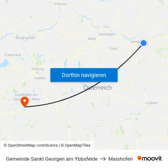 Gemeinde Sankt Georgen am Ybbsfelde to Maishofen map