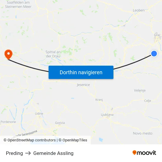 Preding to Gemeinde Assling map
