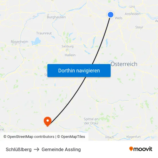 Schlüßlberg to Gemeinde Assling map