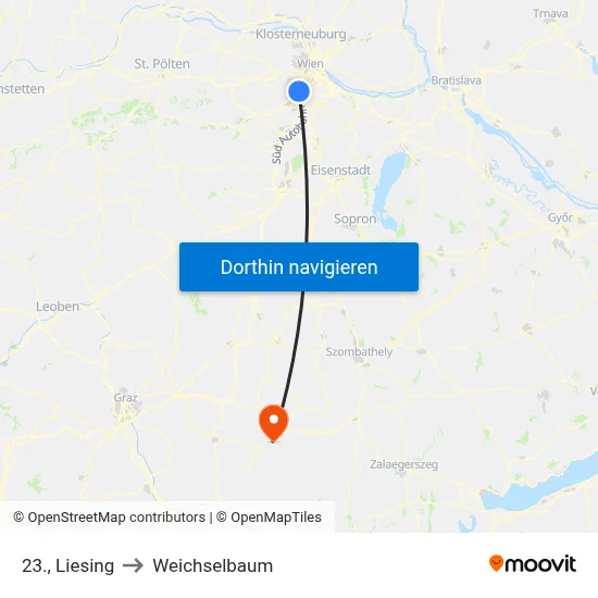 23., Liesing to Weichselbaum map