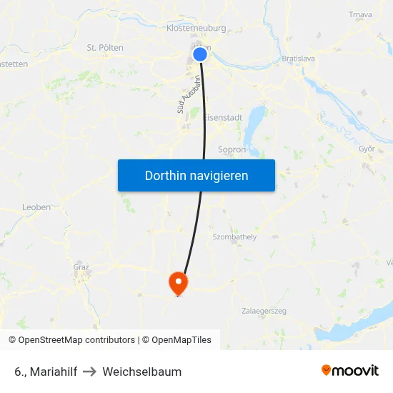 6., Mariahilf to Weichselbaum map