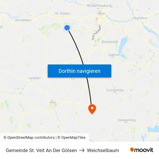 Gemeinde St. Veit An Der Gölsen to Weichselbaum map