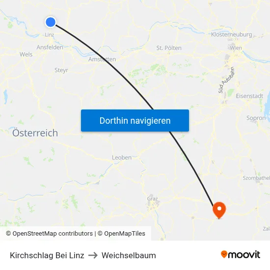 Kirchschlag Bei Linz to Weichselbaum map